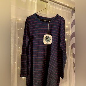 Toad&co Red and Navy Striped Tee Dress